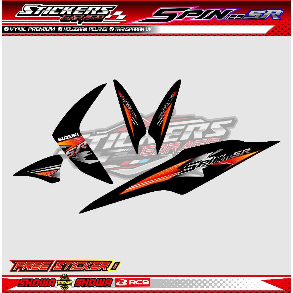STRIPING VARIASI MOTOR SUZUKI SPIN 125 / STICKER LIST VARIASI SUZUKI SPIN 125