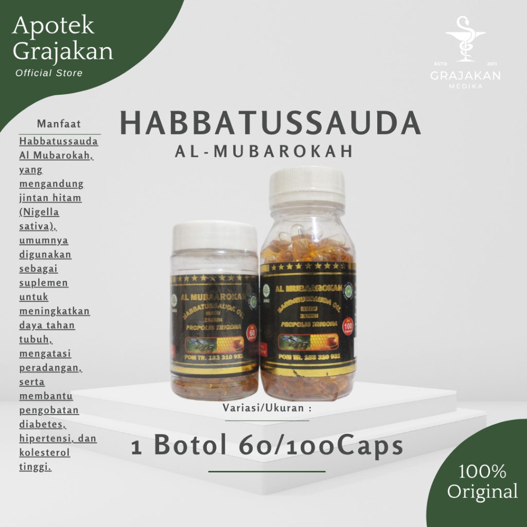 Habbatussauda Al-Mubarokah isi 60/100