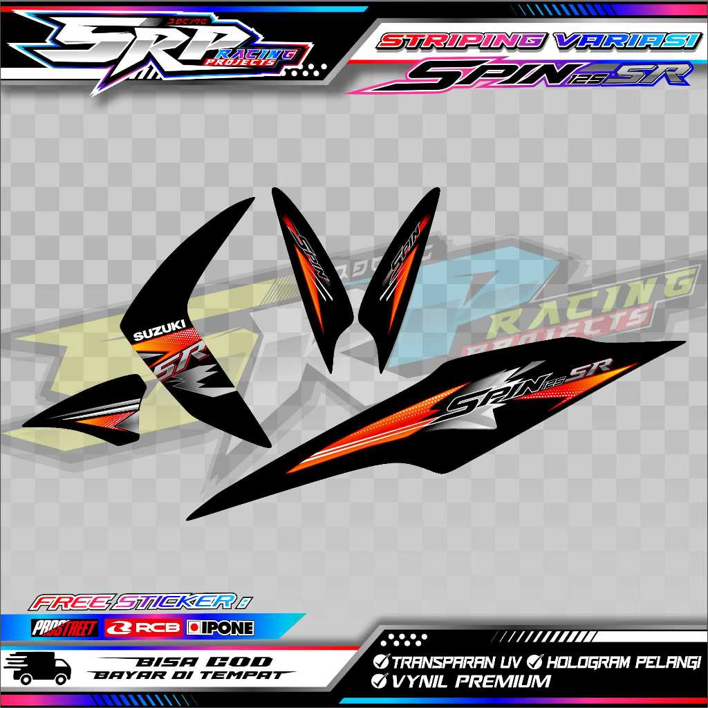 STRIPING VARIASI MOTOR SUZUKI SPIN 125 / STICKER LIST VARIASI SUZUKI SPIN 125