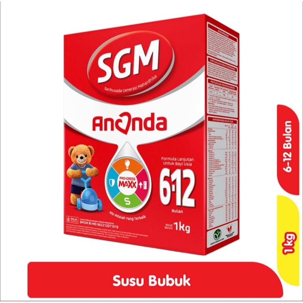 SGM Ananda 2 Susu Formula Bayi 6-12 Bulan 1kg