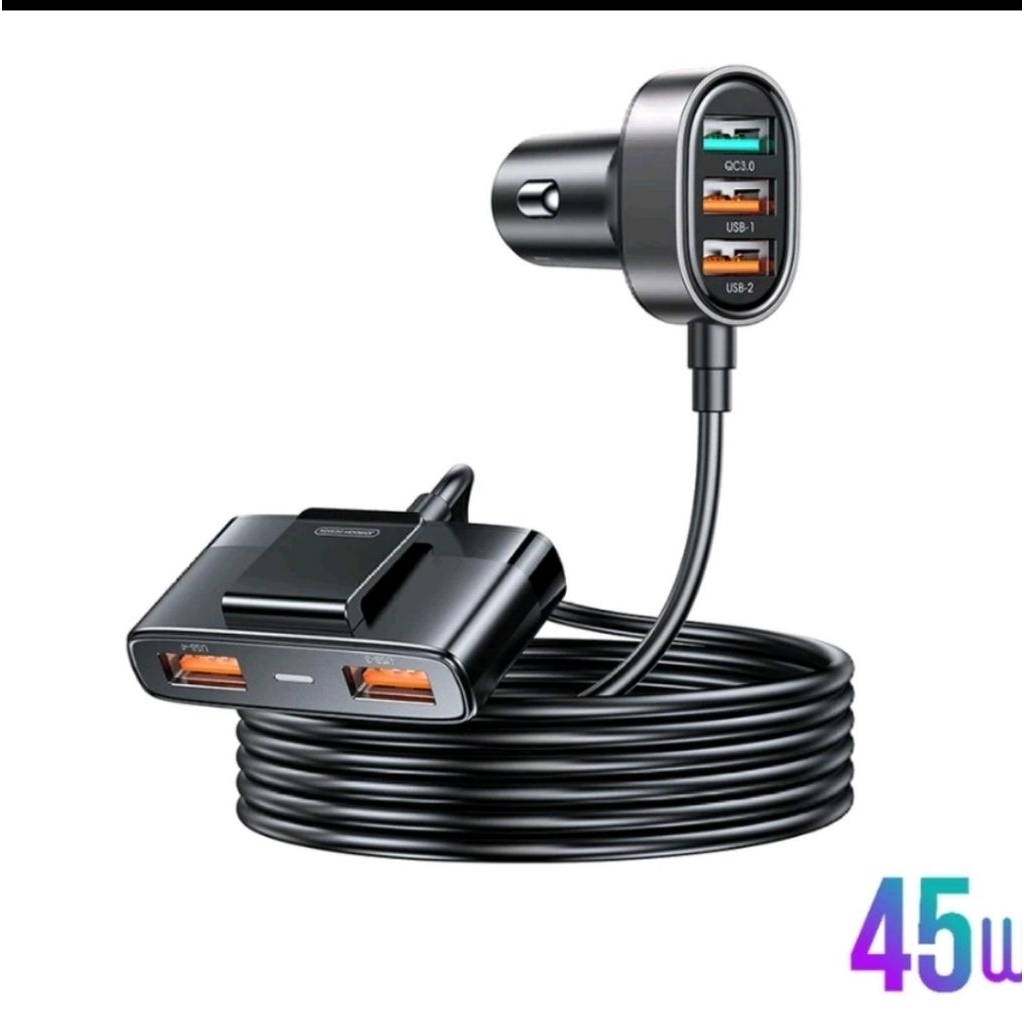 Car charger pro qc 3.0 fast charger 4 port 45w