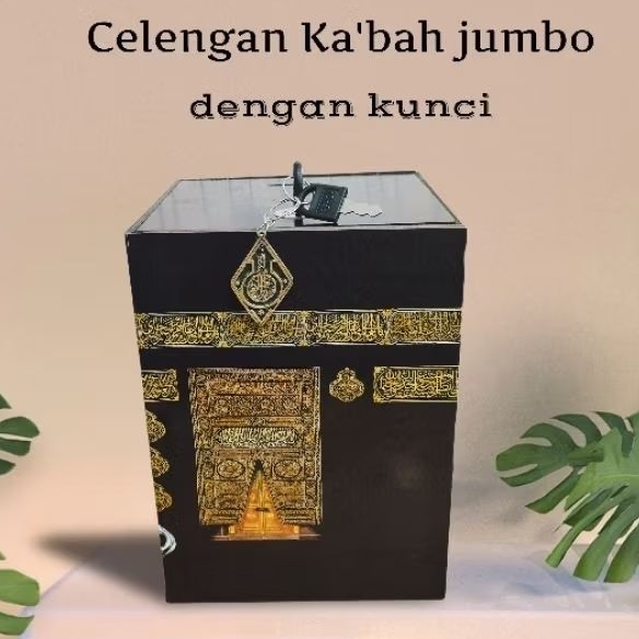 Celengan ka'bah kunci jumbo - Celengan miniatur Ka'bah kunci jumbo besar