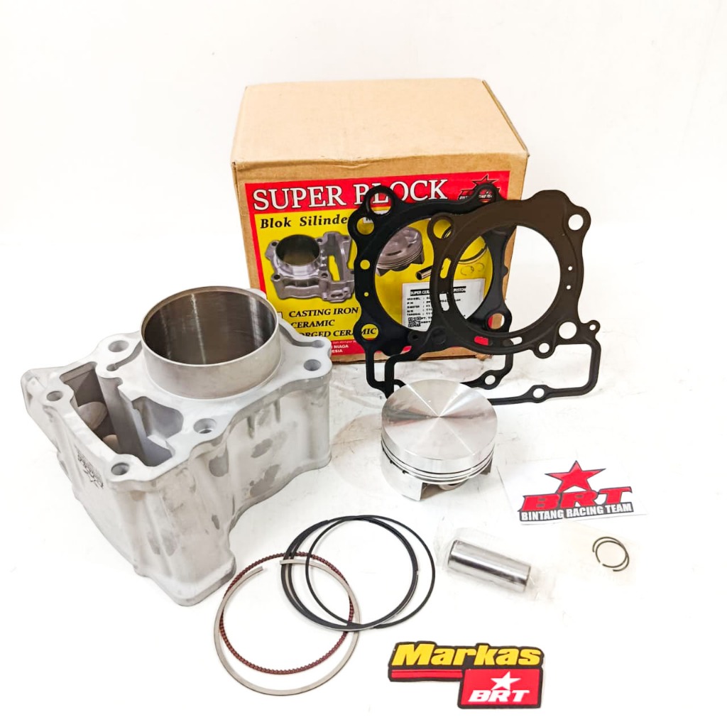 Silinder Blok BRT Ceramic Boreup 180CC untuk Sonic, GTR, CBR 150, Facelite 63mm BRT