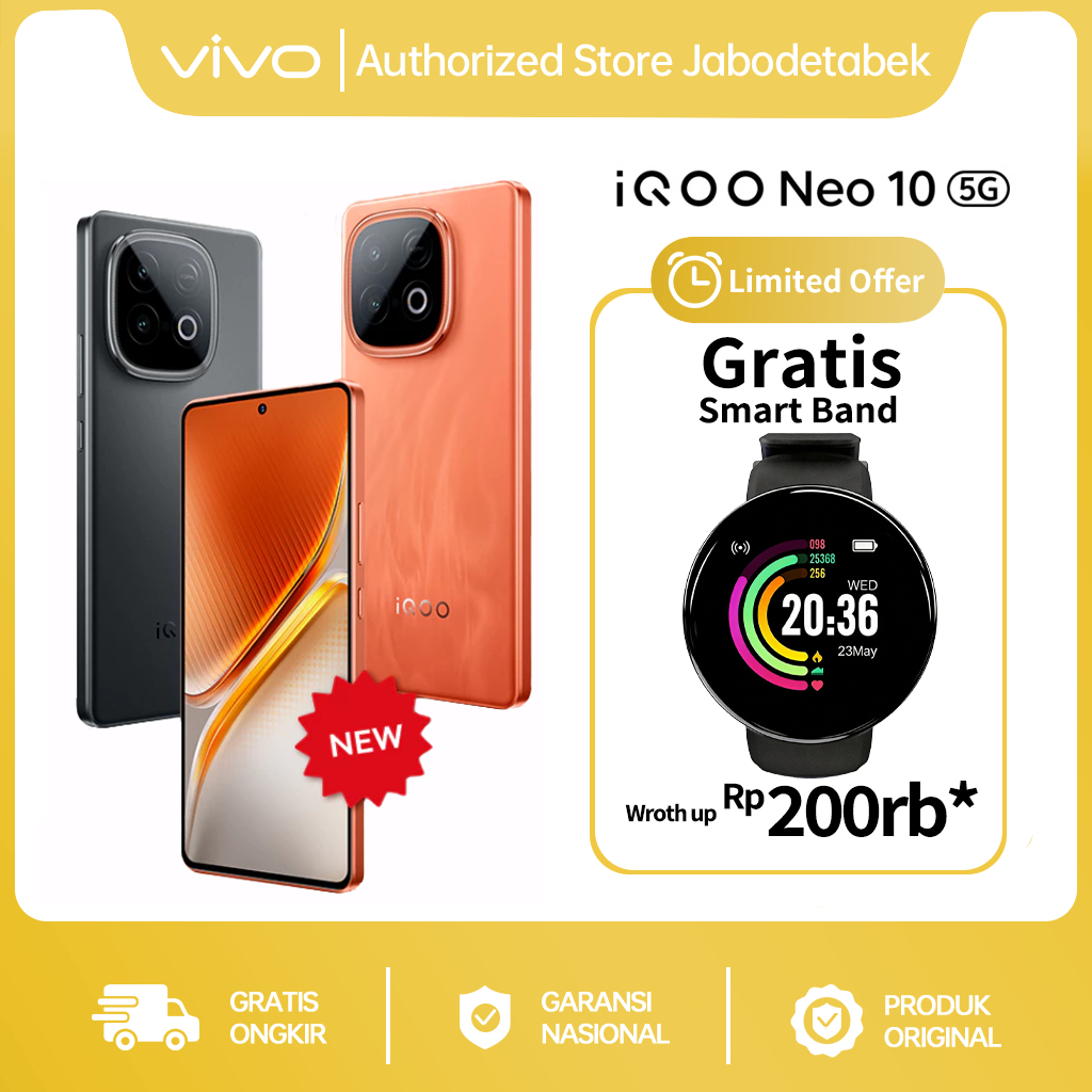 vivo iQOO Neo 10, 1st Snapdragon 8s Gen 4 + Q1 (Dual Chipset), 7K VC Cooling System, 7000 mAH + 120 