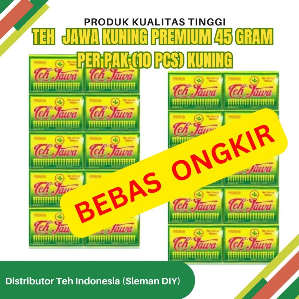 Teh Jawa Kuning Premium 45 Gram Per-Pak (10 Pcs)