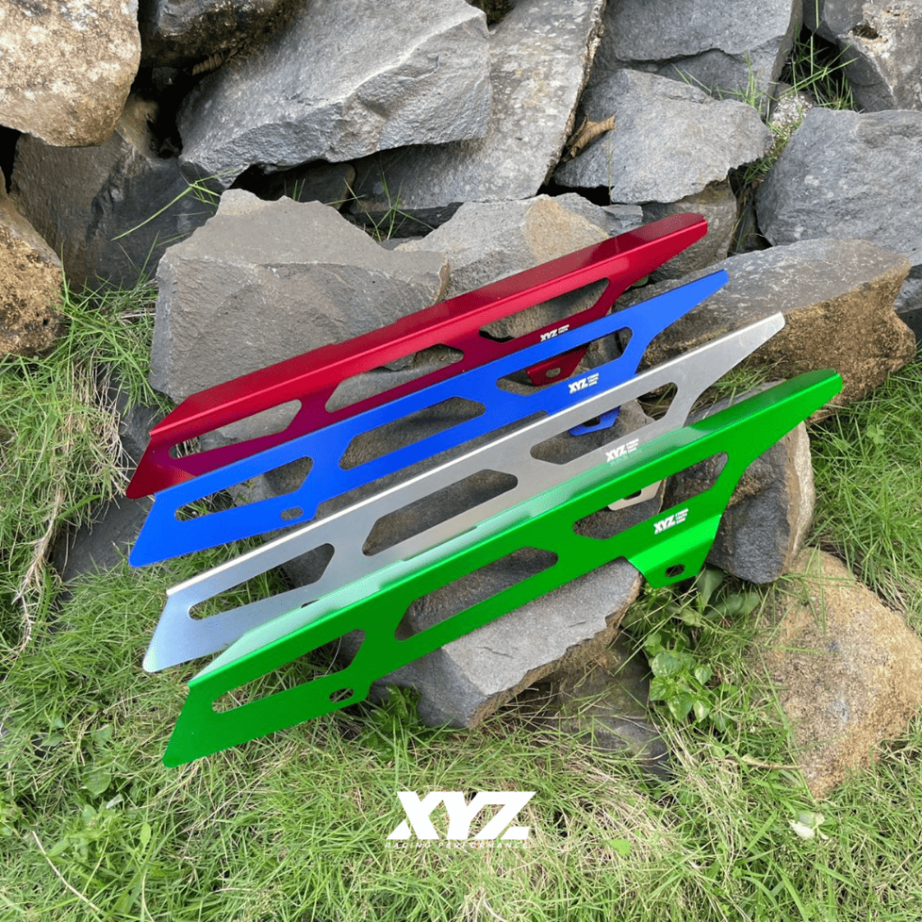 XYZ COVER TUTUP RANTAI NINJA R SS RR OLD RR NEW ZX 150 KRR 150 STAINLESS ALUMINIUM
