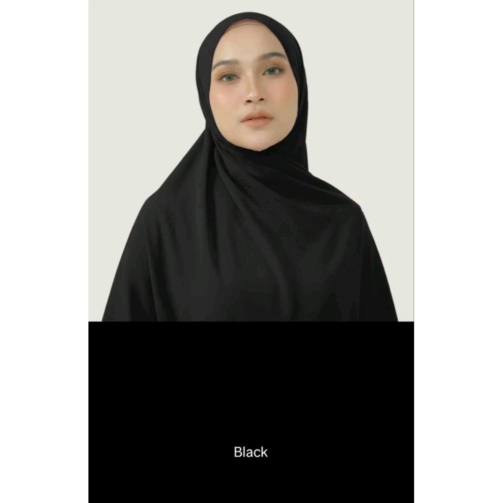 Hitam Pashmina Instan Jersey Jilbab Muslim Wanita