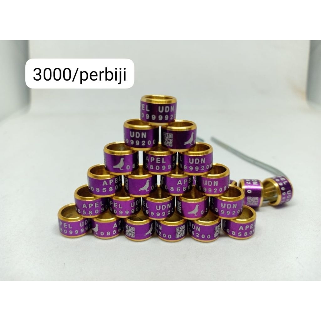 RING LASER MK BARCODE+LOGO BISA BUAT BURUNG MURAI TRUCUK MERPATI NURI PERKUTUT LOVE BIRD KACER CUCAK