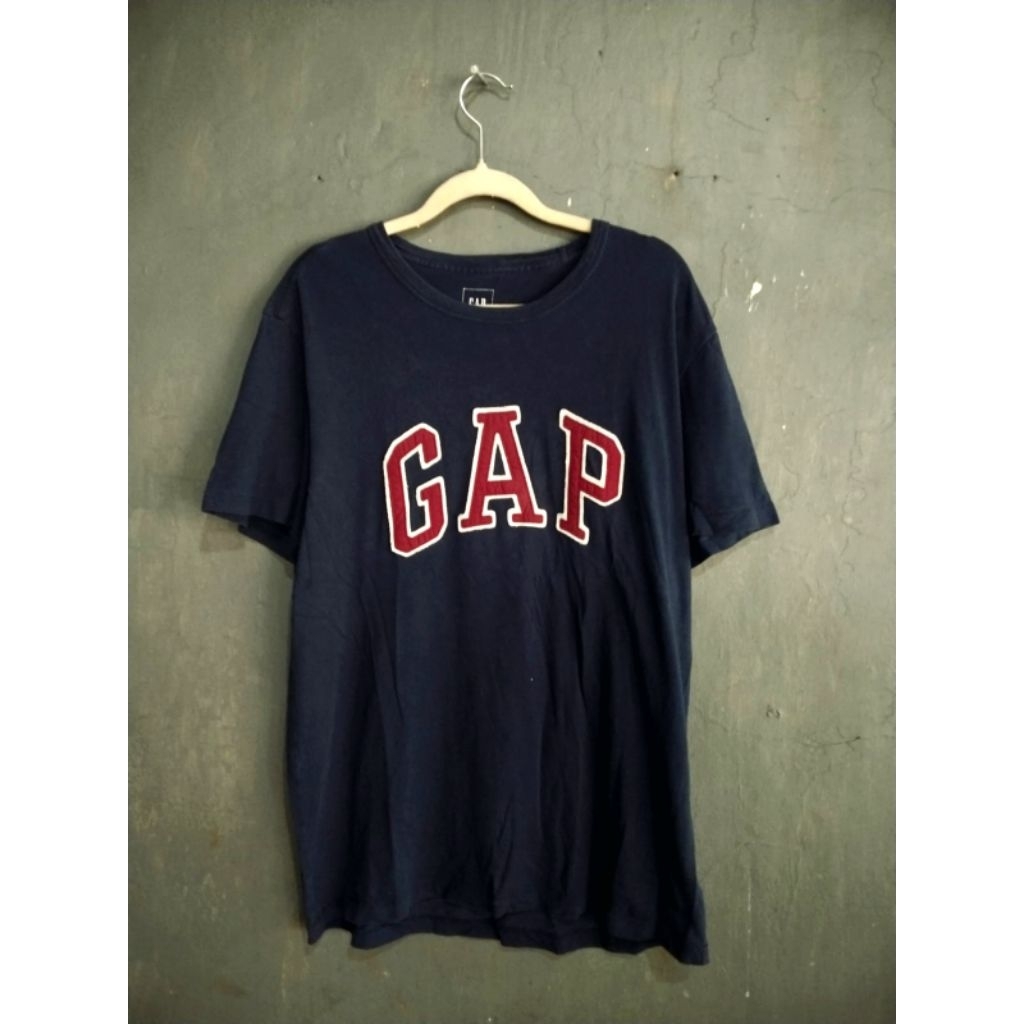 Tshirts big logo bordier GAP NAVY PEKAT size m