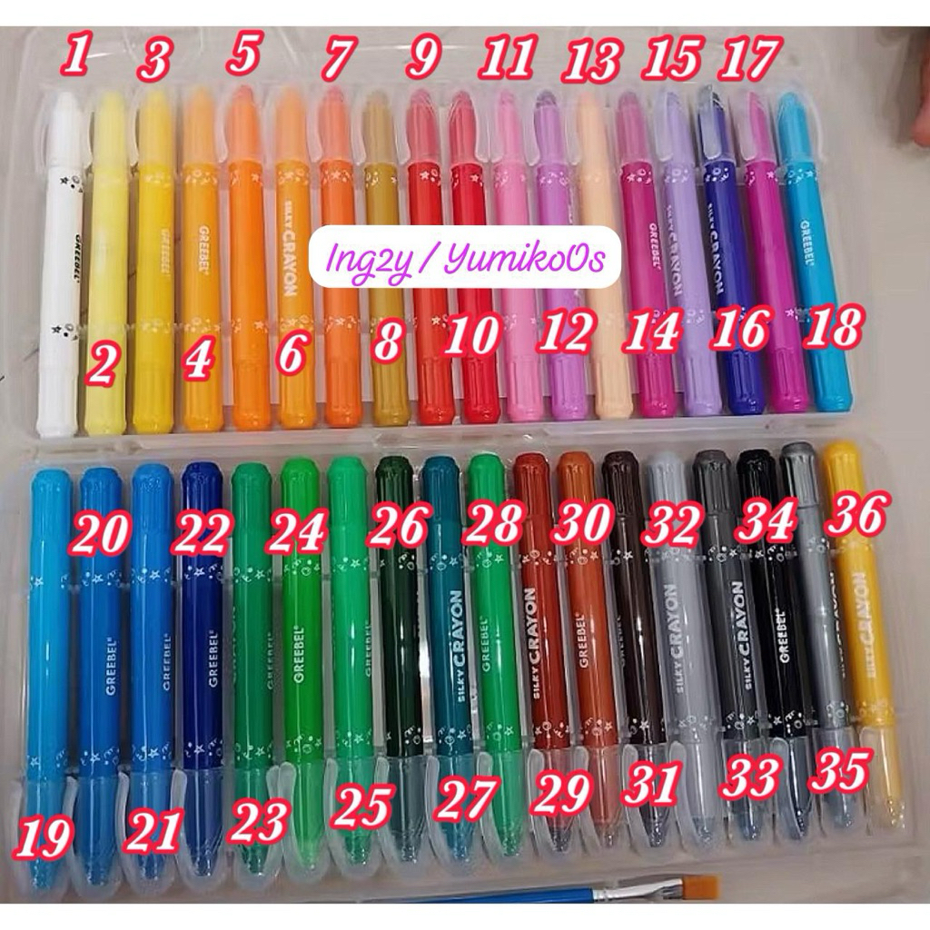 READY COD 1pc Greebel Silky crayon putar 36pc ECER / SATUAN