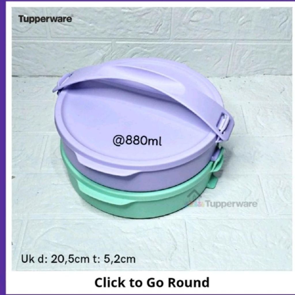 TUPPERWARE RANTANG BULAT 880 ml