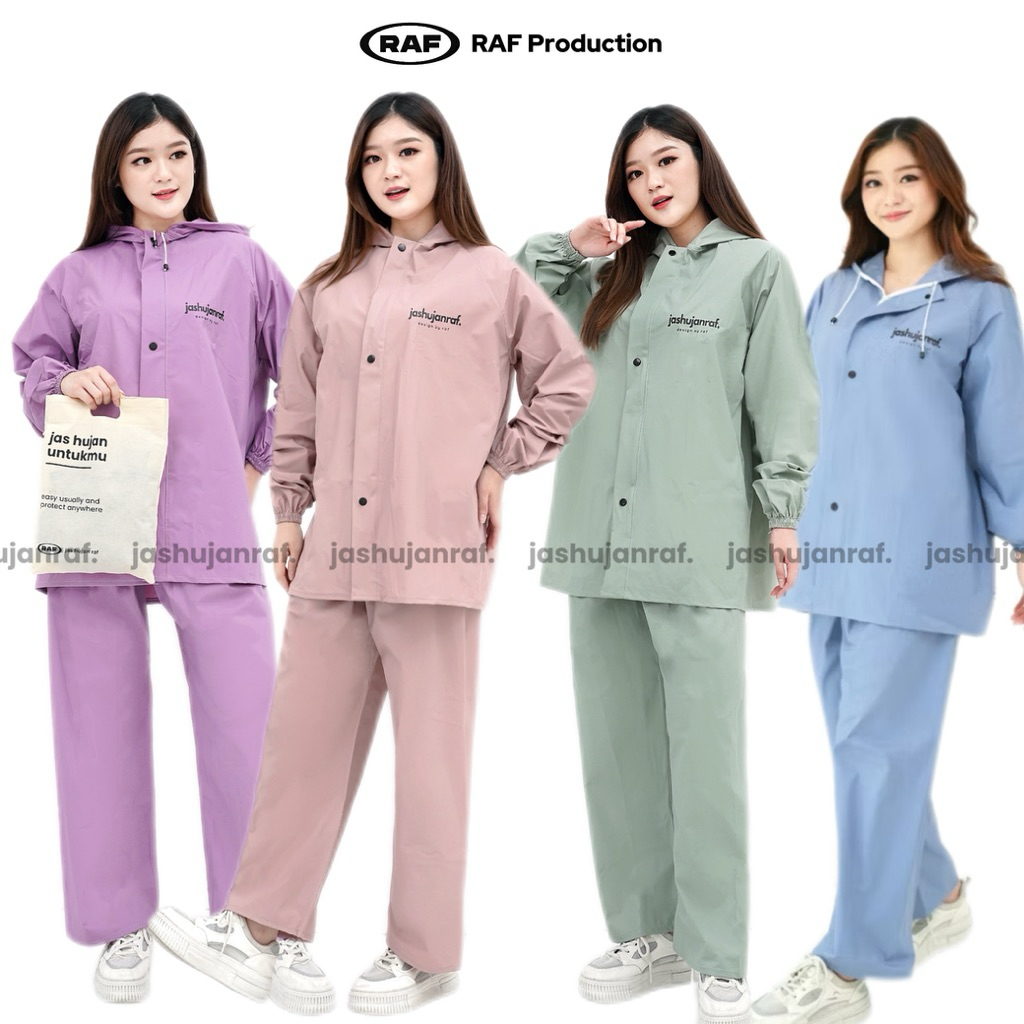 Jas Hujan Setelan Baju Celana Mantel Hujan Pria Wanita Bahan Tebal Anti Air