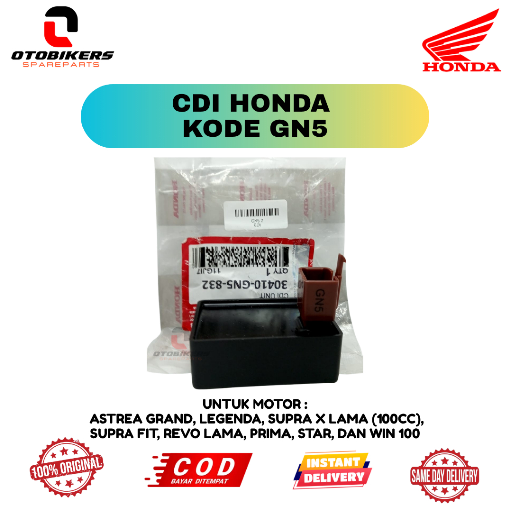 CDI Honda GN5 Original untuk motor Astrea Grand, Legenda, Supra X lama (100cc), Supra Fit, Revo lama