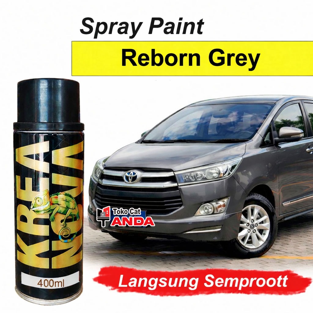 Cat Semprot Kreanova Innova Reborn Grey - dark grey - cat inova reborn abu