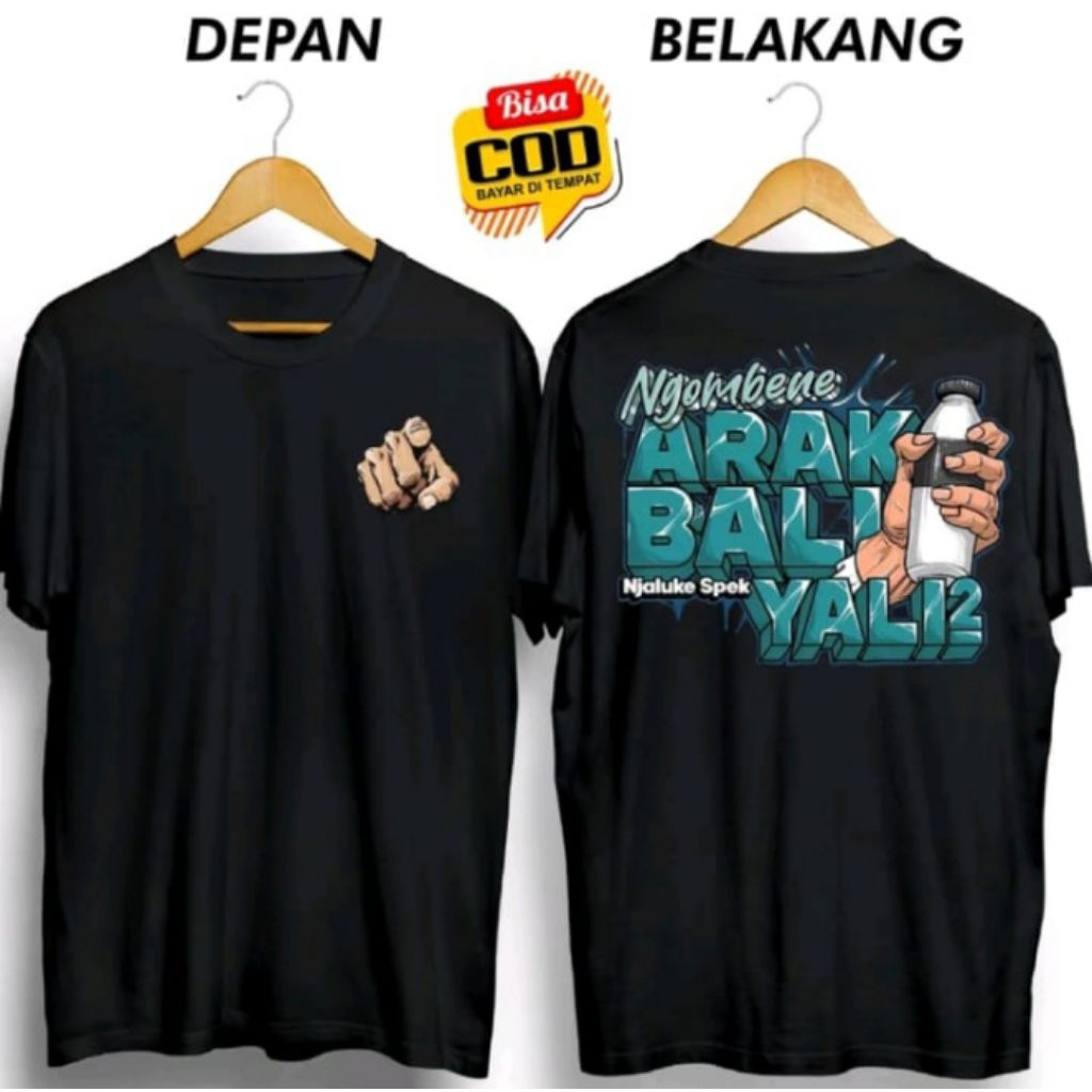 KAOS DISTRO NGOMBENE ARBAL  NJALUKE SPEK YALI T-SHIRT UNISEX