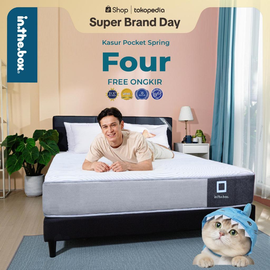 In The Box Central / Kasur Raffi Ahmad / In The Box Four - Bonus 1 Bantal untuk ukuran 90, 100, 120 