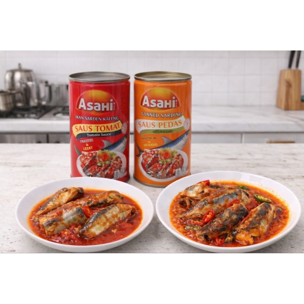 (Paket Jualan 10 Pcs) Sarden Asahi 425 Gram