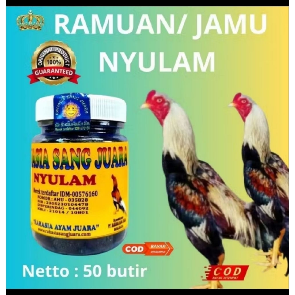 RSJ JAMU VITAMIN NGURAK NYULAM MABUNG AYAM 50 BUTIR
