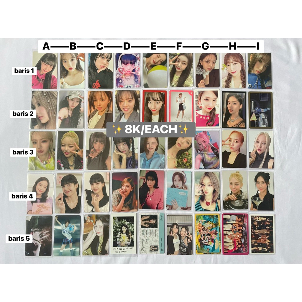 PHOTOCARD PC OFFICIAL SNSD GIRLS GENERATION SMCU STAYC SIEUN YOON IZONE YENA BILLLIE SHEON ITZY WJSN