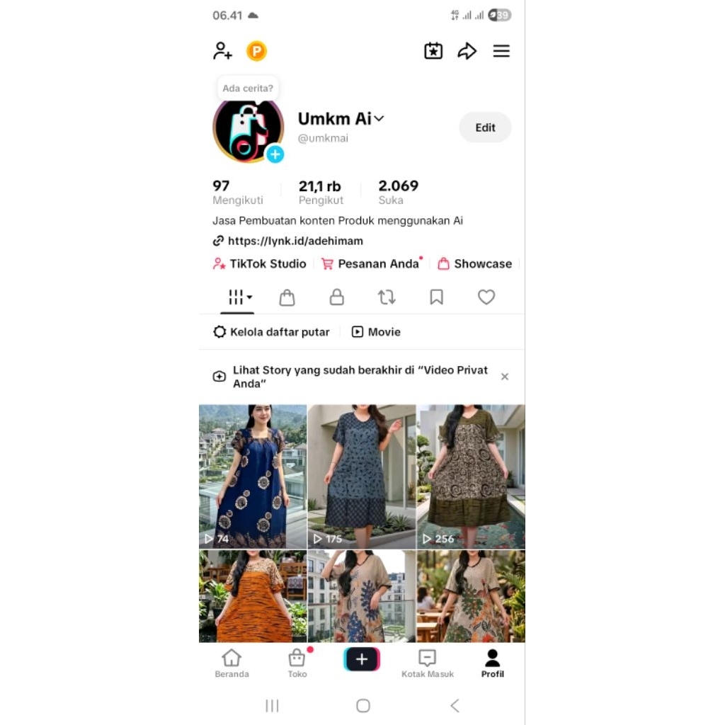 Akun Tkitok 100 Video Kerkun Udah Verifikasi KTP 20K Follower