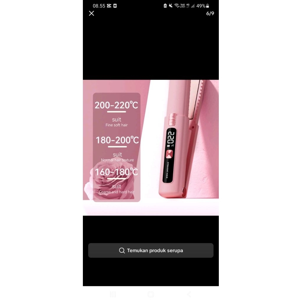 catok rambut STYPRO wireless tanpa kabel