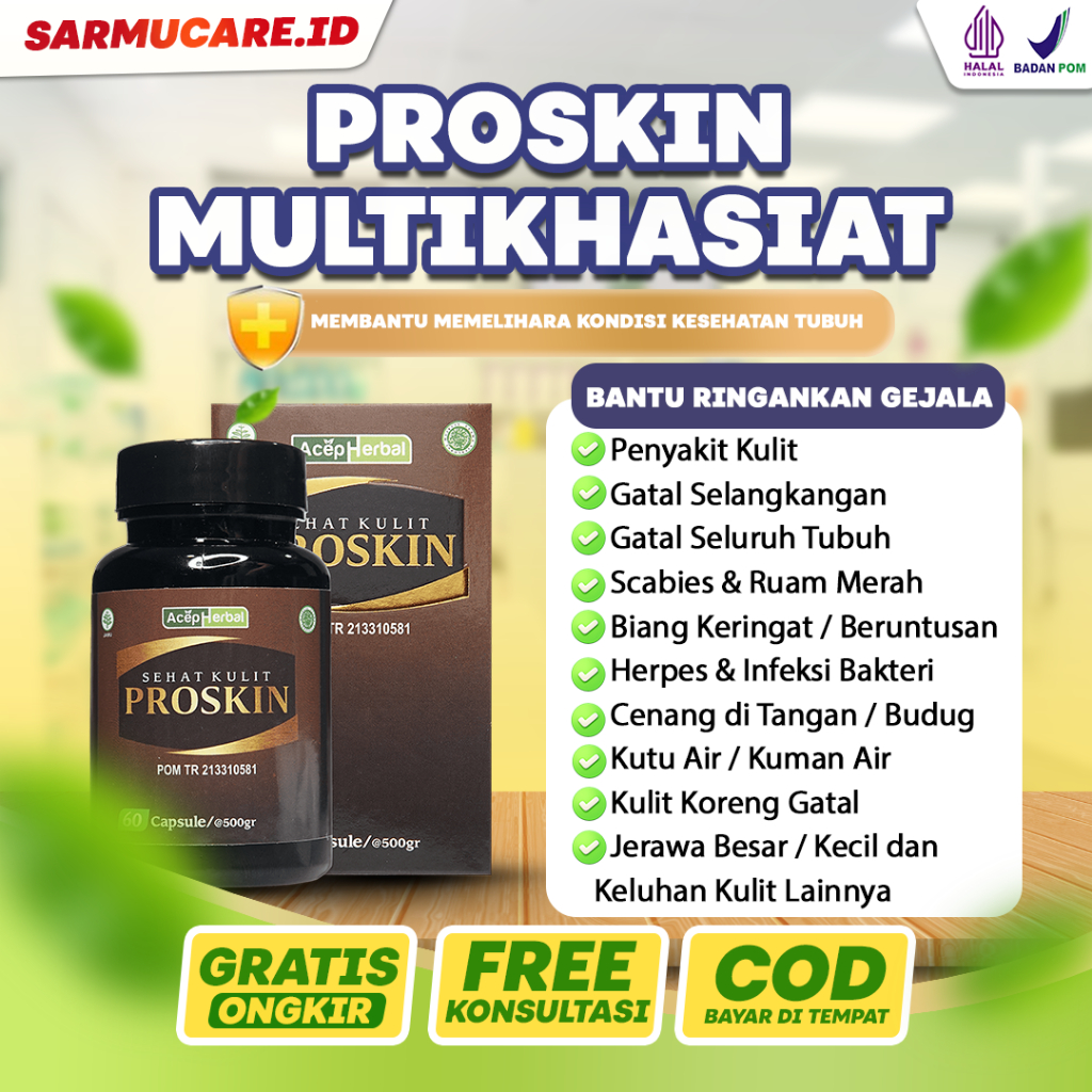 Proskin Obat Gatal Kulit Salep Eksim Penghilang Gatal Selangkangan Gatel Jerawat Bakteri Antibakteri