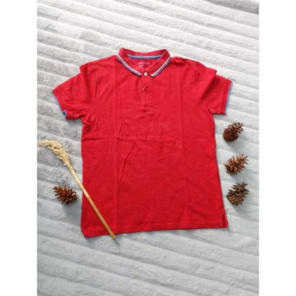 Kaos Polo / Polo Shirt Giordano Warna Merah