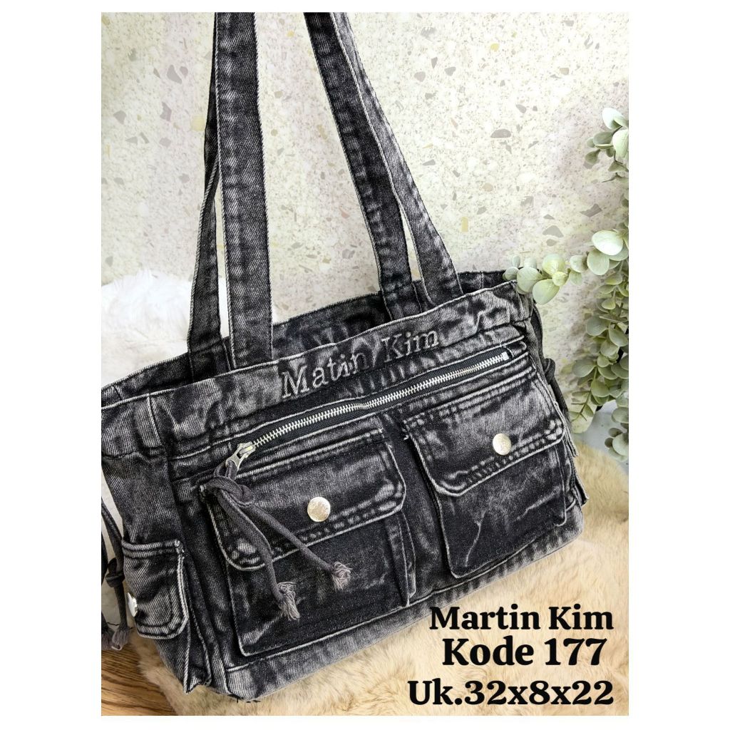 [PREMIUM KOREAN STYLE] Matin Kim Denim Tote Bag – Vintage Washed Series