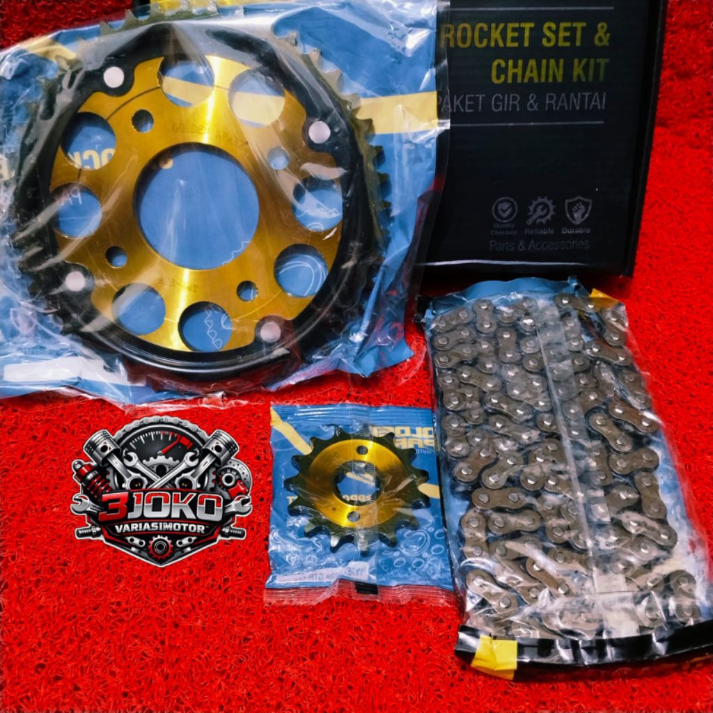 Gear set golden spark SUPRA GTR 150/Gear set Supra GTR 150 428H-120L