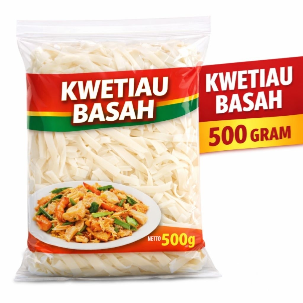 Kwetiau Basah 500gr Lembut dan Halal