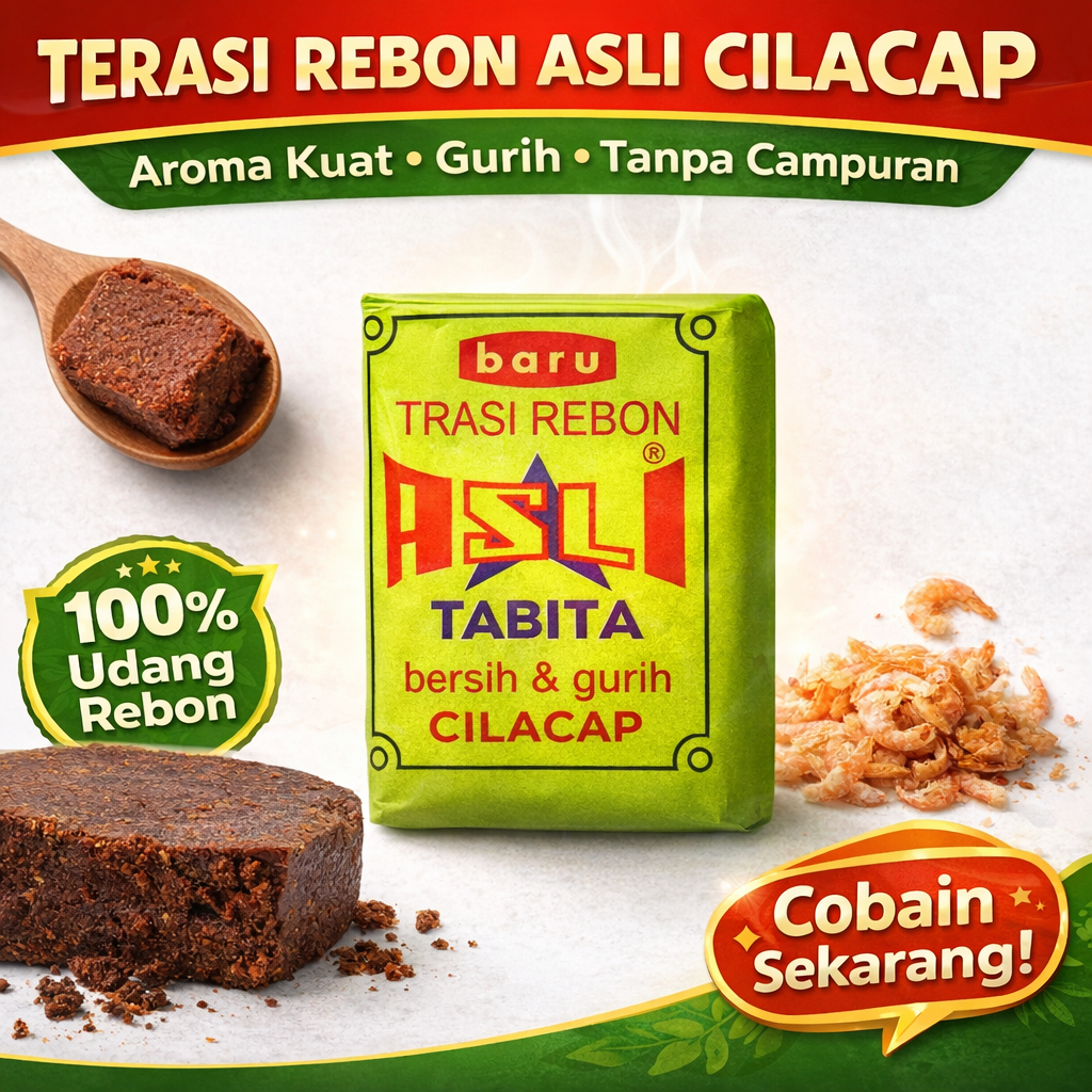 Terasi Udang Rebon Asli Cilacap Tabita Terasi Trasi Enak Gurih Wangi Tanpa Pengawet