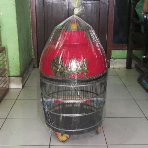 KANDANG BURUNG PERKUTUT MOTIF KERETA KENCANA - SANGKAR BURUNG