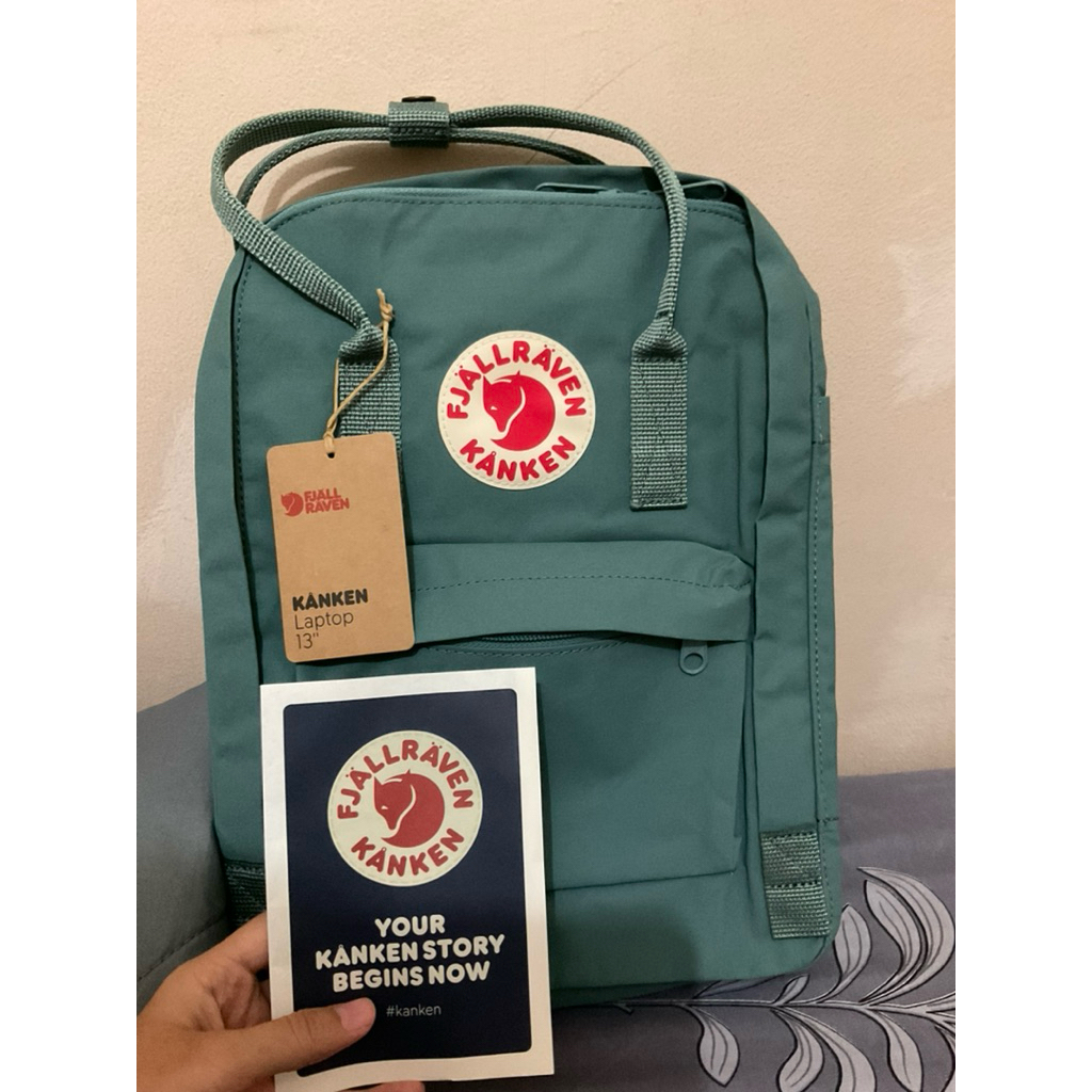 Fjallraven Kanken frost green 13 inch original