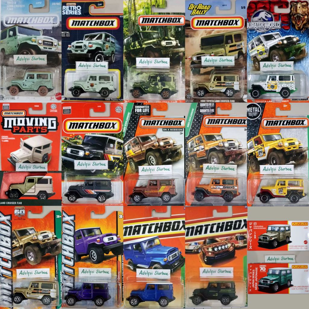 matchbox 1968 '68 toyota land cruiser tlc fj40 fj 40 mbx explorers kotak box retro series national p
