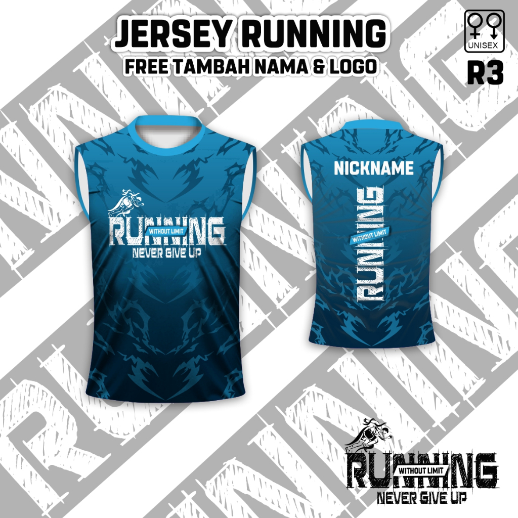 Baju Lari Marathon Jersey Running kaos olahraga Lari Event Singlet