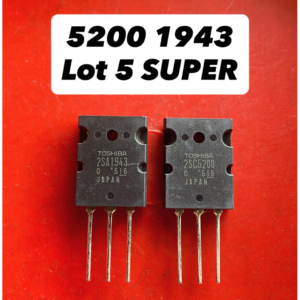TRANSISTOR TOSHIBA 5200 1943 LOT 5 SUPER ORIGINAL