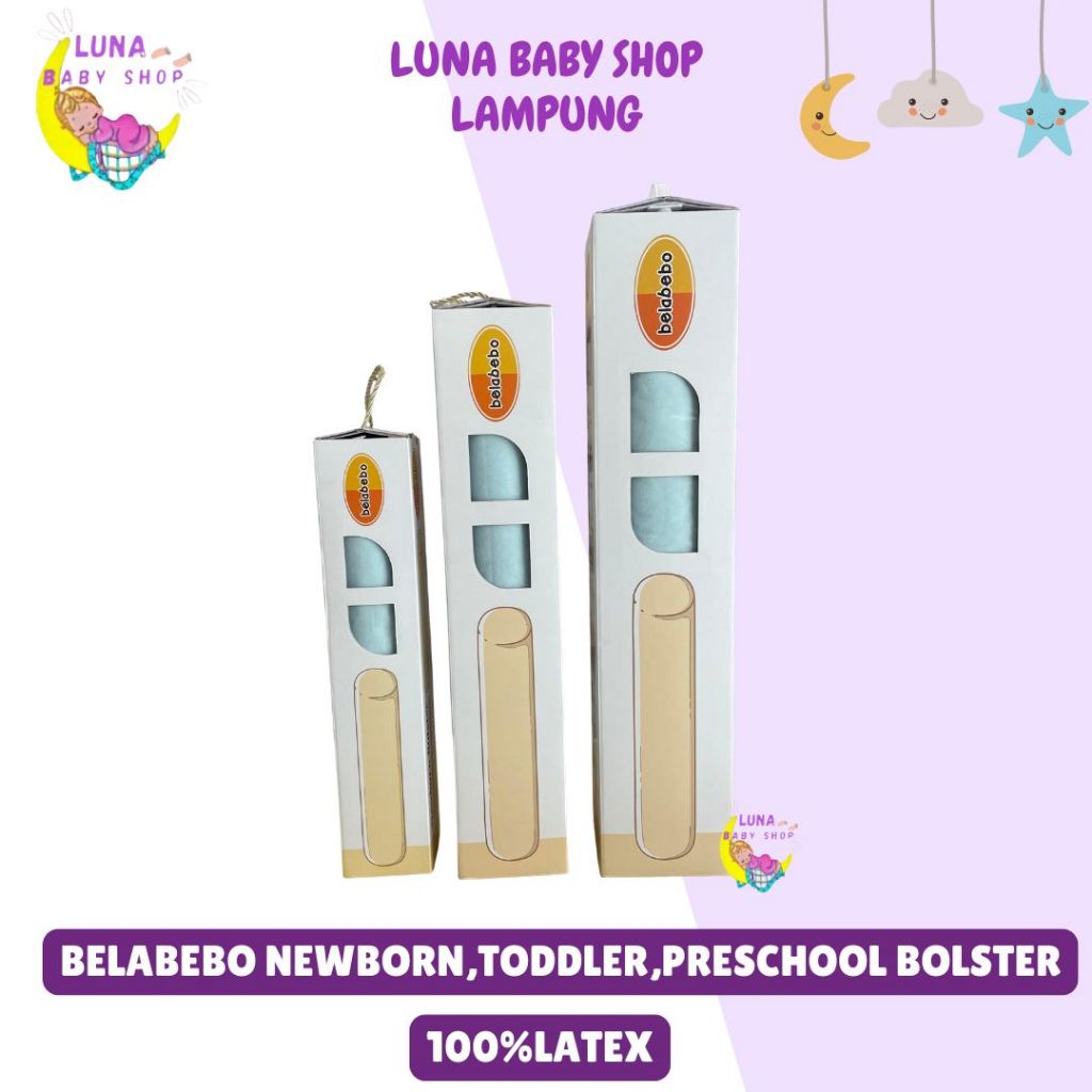 Belabebo Newborn,Toddler,Preschool Bolster/Guling Bayi & Anak 100% Latex/Guling Latex Bayi/Guling La
