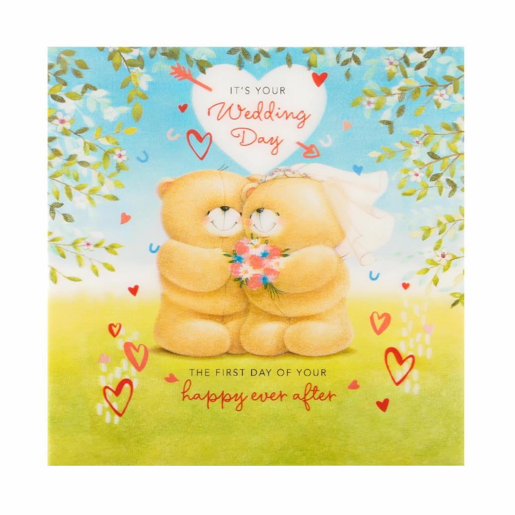 GREETING CARD- HALLMARK-3D EFFECT LENTICULAR- FOREVER FRIENDS- WEDDING