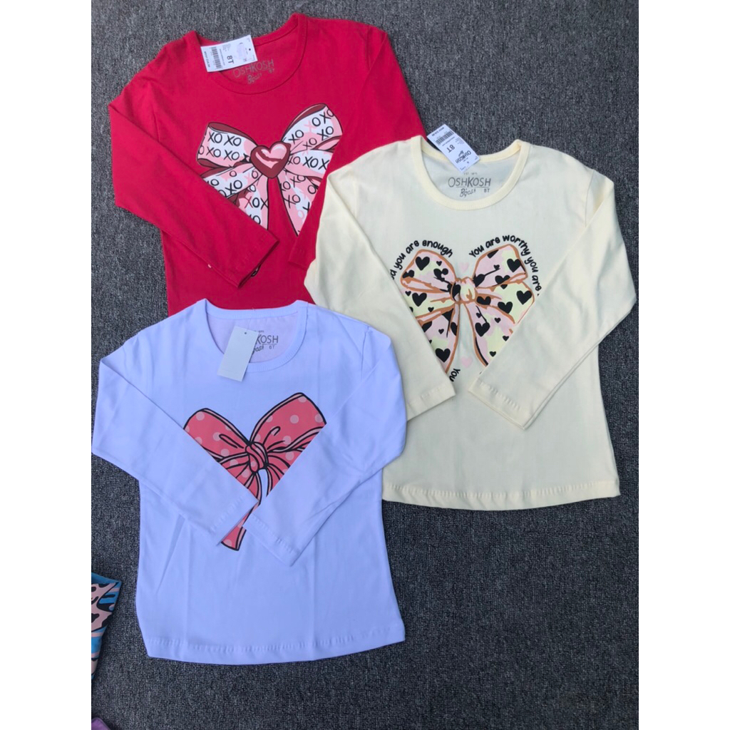 kaos anak lengan panjang/ kaos oshkosh for gril / kaos anak lengan panjang kaos anak lucu