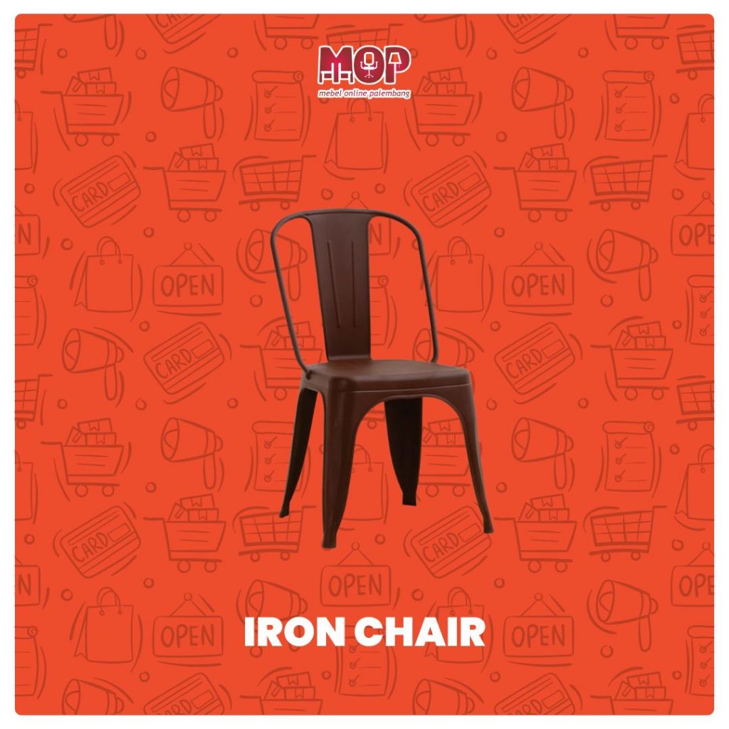 Olymplast Kursi Iron/kursi sangtai minimalis plastik premium/Kursi outdoor taman teras rumah