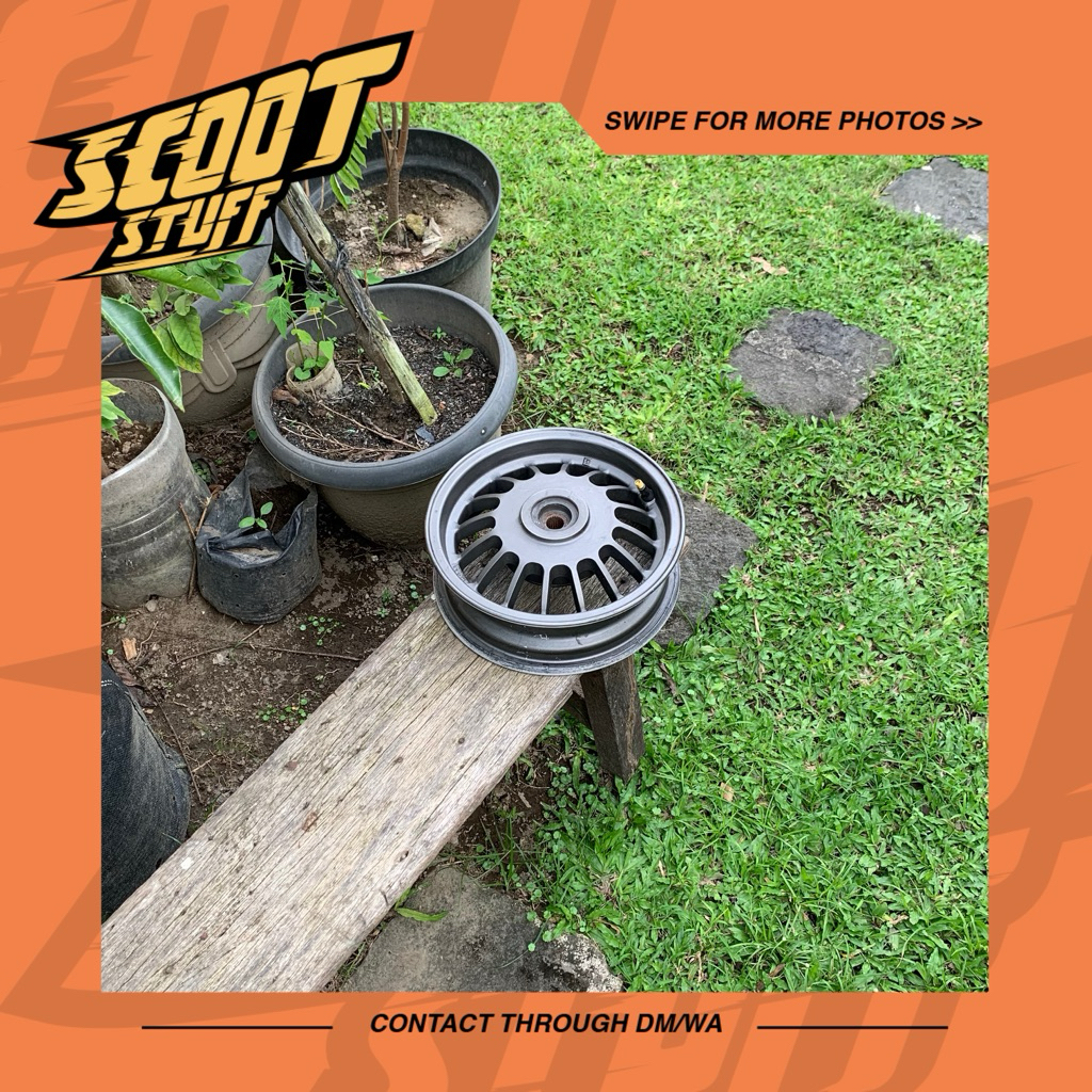 Velg Belakang Vrossi Uno Grey Vespa S LX Ring 10 Original Vrossi