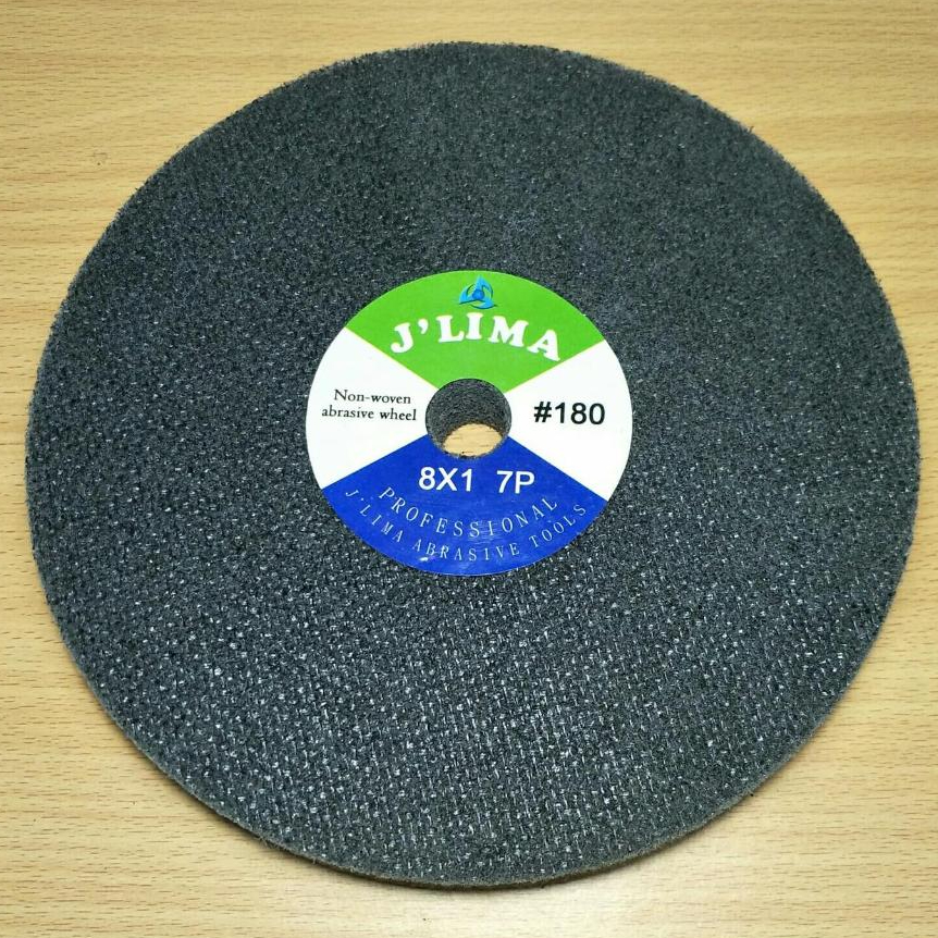 Buffing Polishing Wheel Non Woven 8 Inch J-Lima #180/#240 7P Poles Stainless Besi