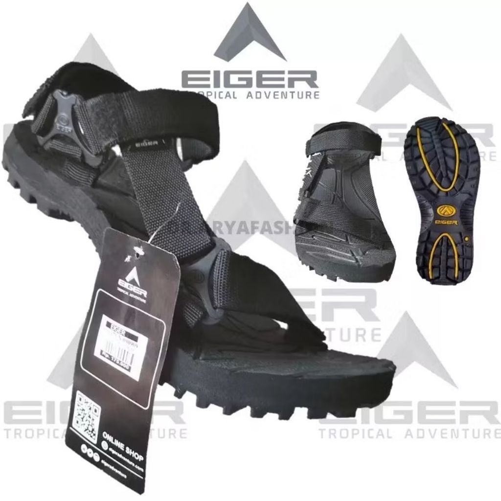 EIGER1989 GUNUNG ORIGINAL 100% - Sandal Gunung Eiger001 Model Outdoor Hiking Bangkol Tali Belakang P