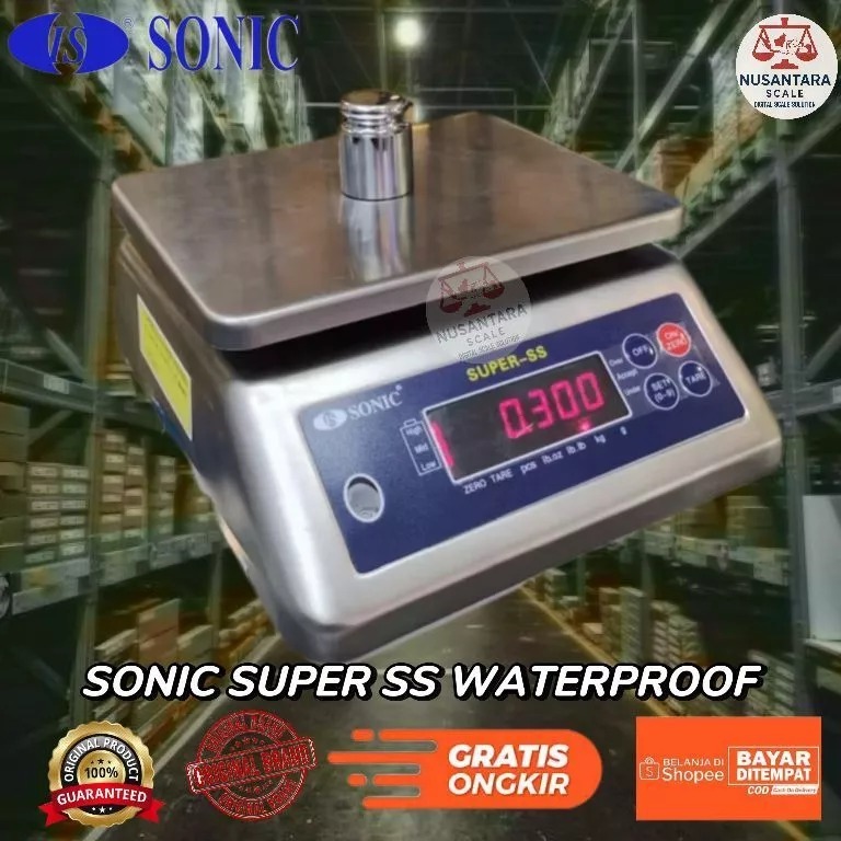Timbangan Ikan, Waterproof, Tahan Air/ SONIC SUPER SS Cap 3kg/6kg/15kg/30kg