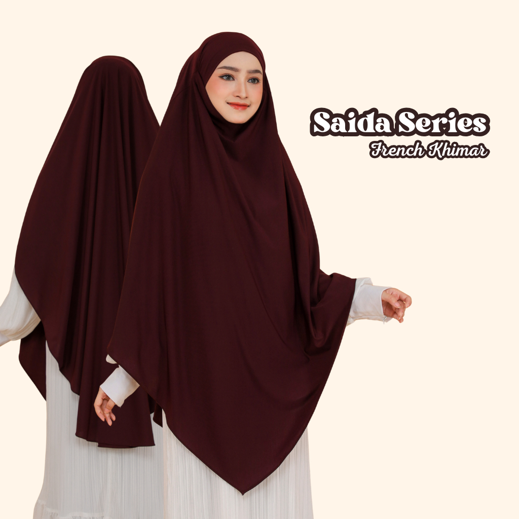 Khimar Instan Jumbo 4in1 Bisa Cadar IMAZAN Saida Series French Khimar Jersey Premium
