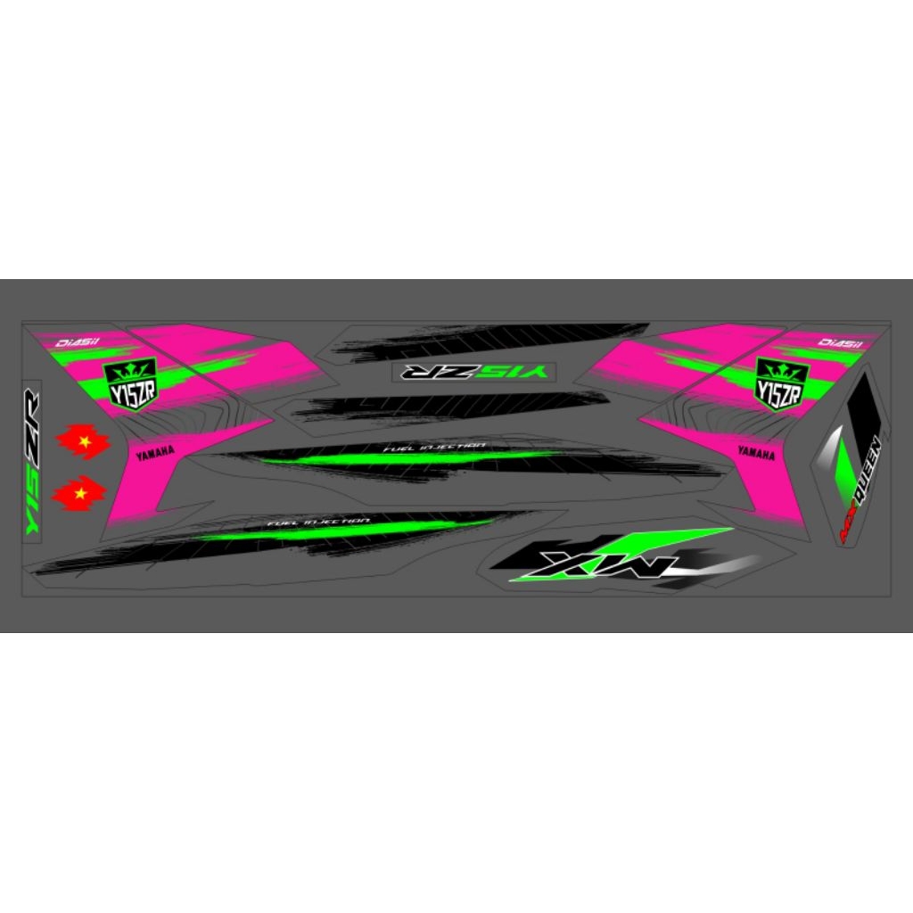 STRIPING TRANSPARAN MX KING Y15ZR BLACK PINK