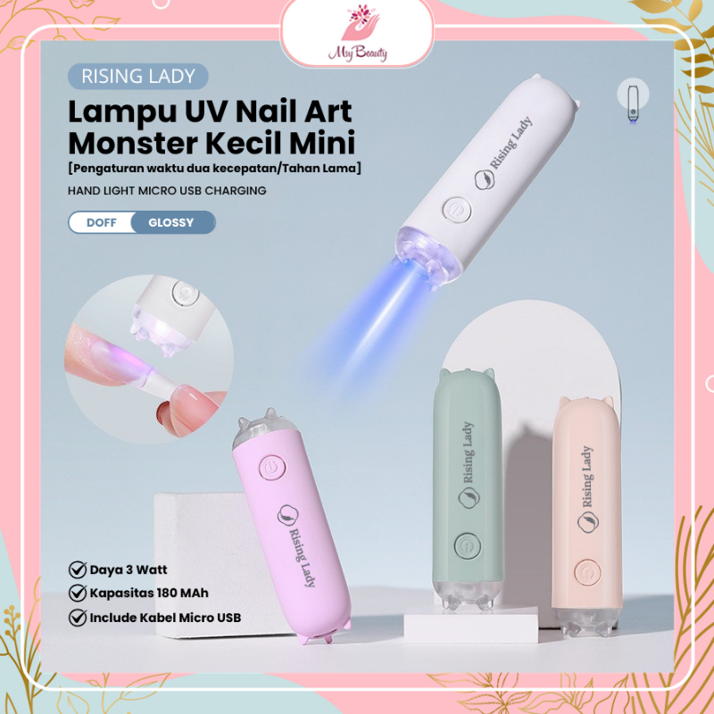 MSY Rising Lady Mini Monster Nail Lamp Hand Light 3WATT/ Alat Pengering Kutek UV Gel Polish Cepat Ke