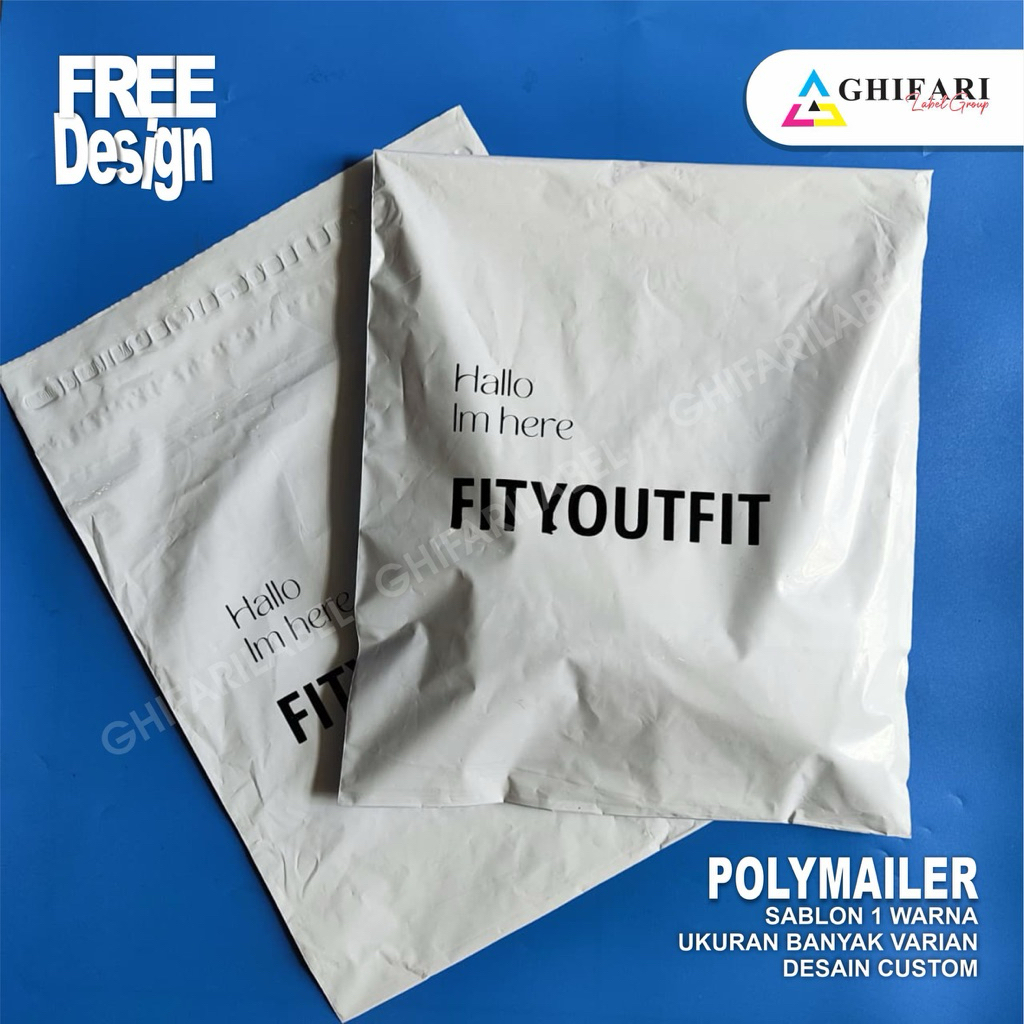 100 pcs polymailer glosy tebal ,polymailer custom logo , polymailer baju,polymailer celana,plastik o