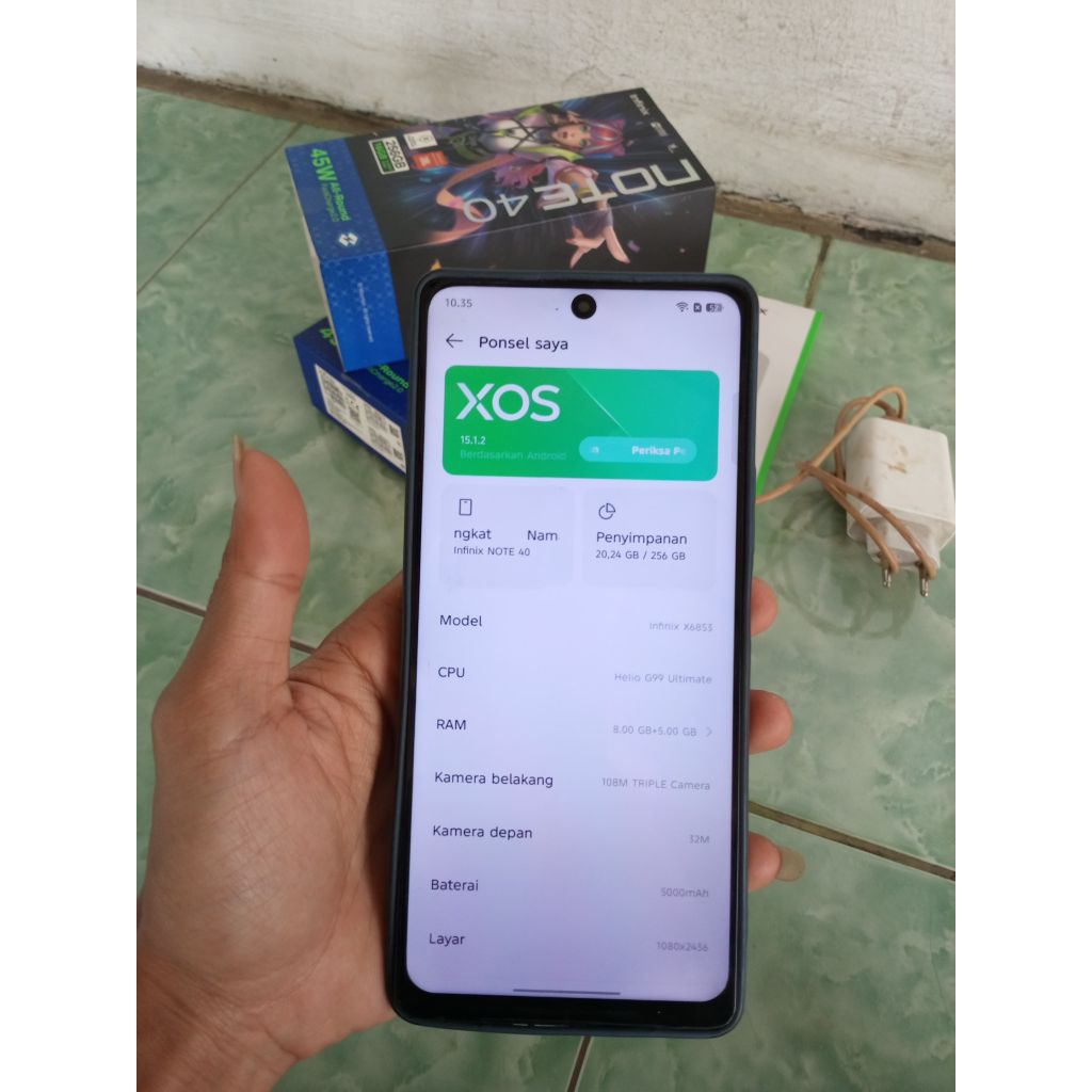 infinix note 40 8+3 256 second