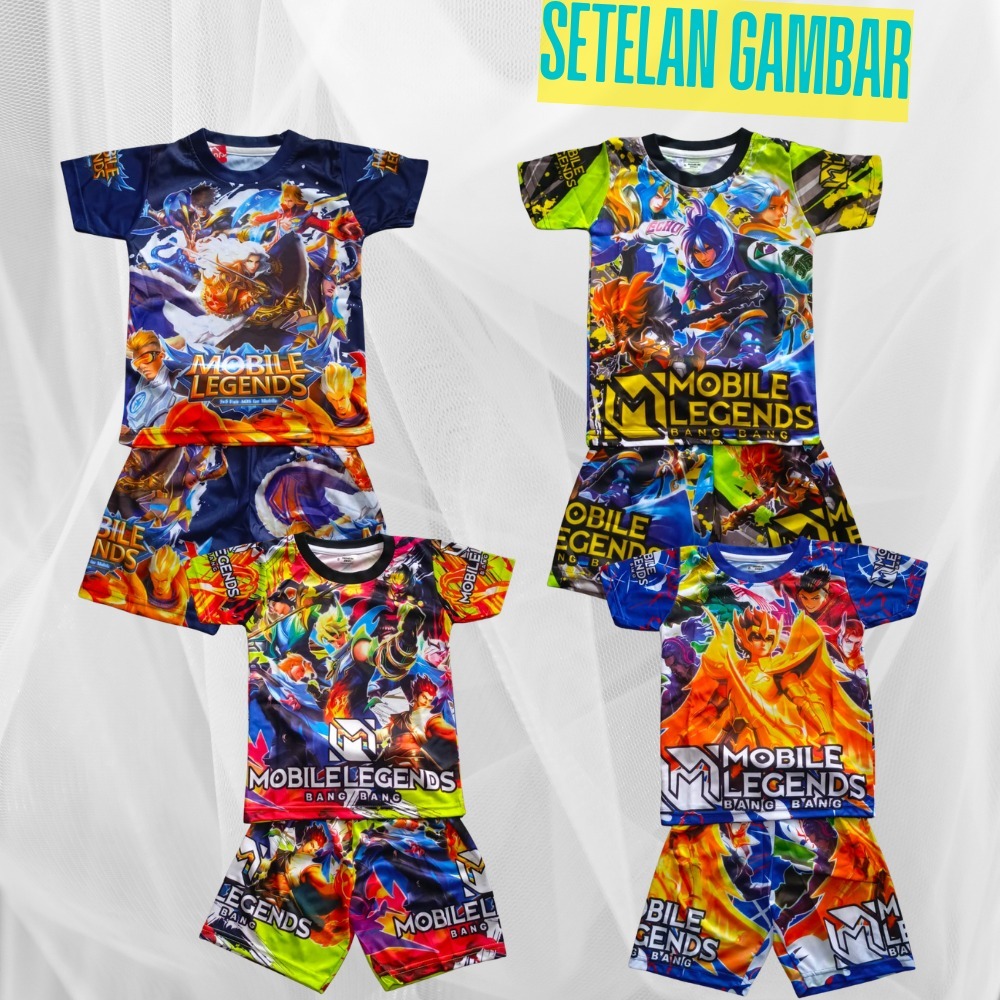 baju anak sultan anak bahan jersey full printing/SETELAN ANAK MOBILE LEGEND BISA SABLON NAMA